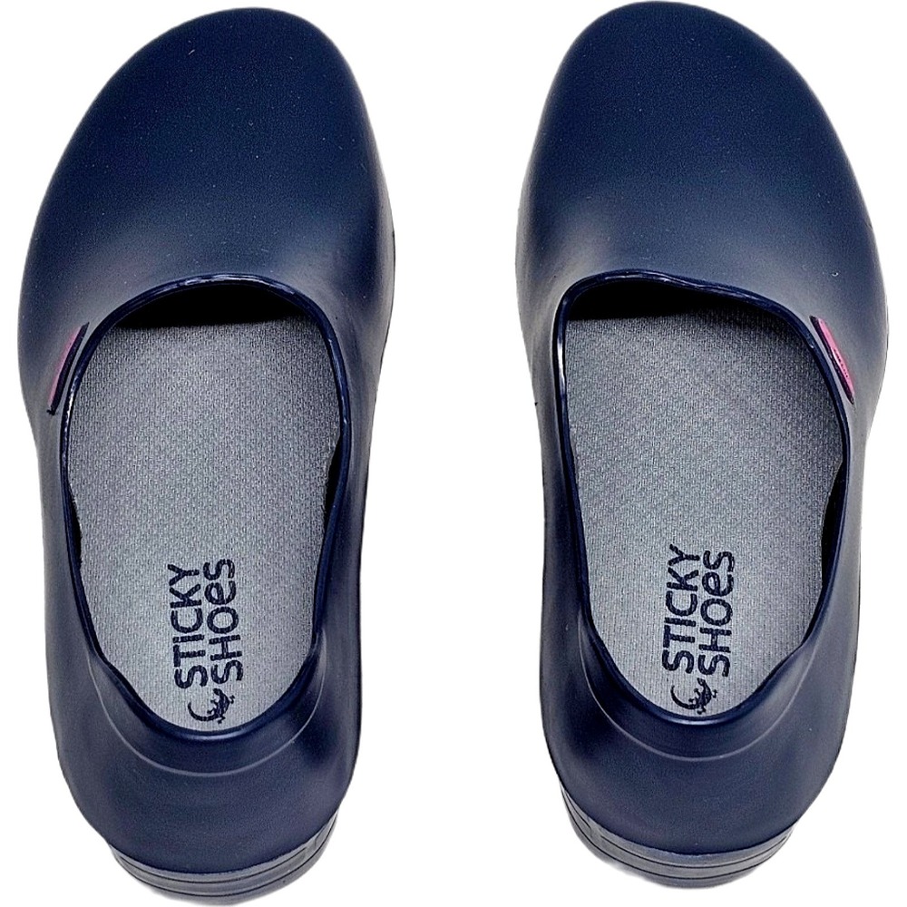 Sticky Shoes Clogs Slip Resistant Navy Blue Work New Boho Chic Trendy Cute - Picture 5 of 11